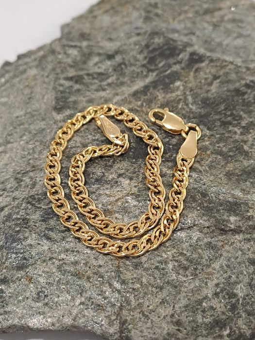 Złota bransoletka Splot Monalisa Pr.585 Nowa 19 cm