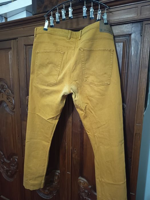 Calças mostarda tipo jeans64309608317441124