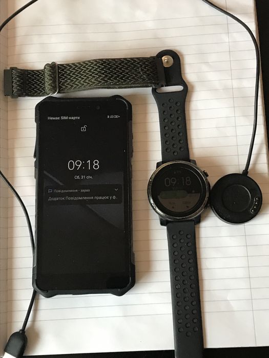 Чоловічий набір годиник телефон.