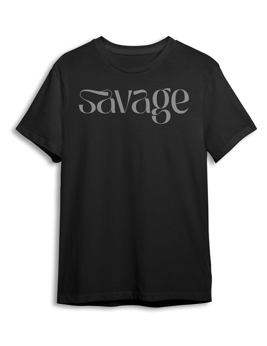 T-Shirt Personalizada (Savage) Tubular basica em Algodão orgânico