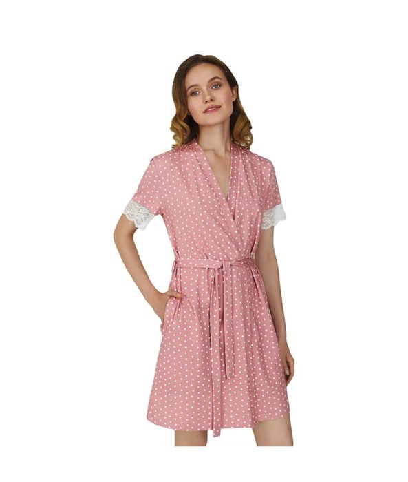 Жіночий халат пудровий Elen