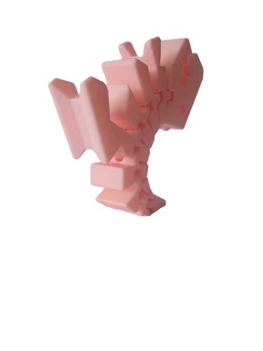 Różowa figurka -  Ruchomy Dinozaur rozmiar L | 21,5 cm długości