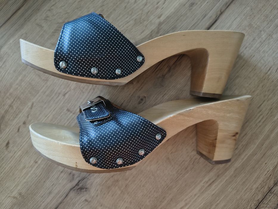 Skórzane klapki/drewniaki SCHOLL  damskie