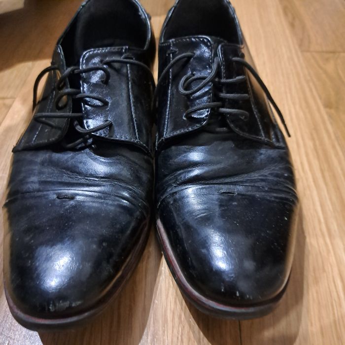 Buty eleganckie, półbuty męskie, 40, czarne,  buty wizytowe