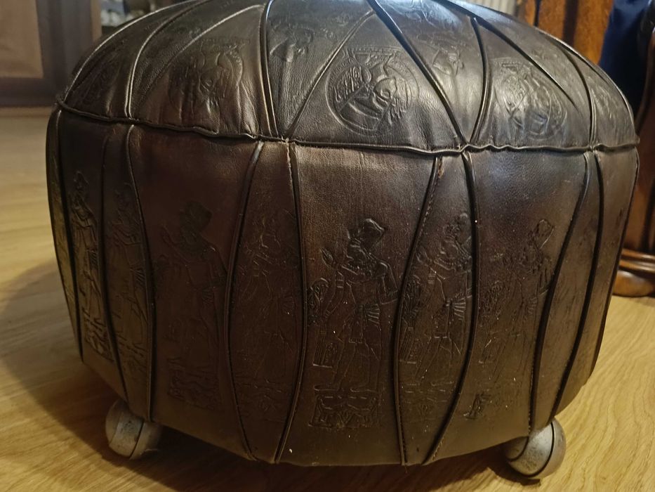 Pufa skórzana, krzesło, fotel