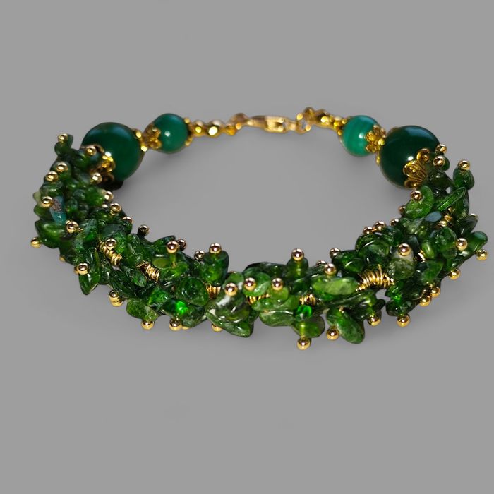 Bransoletka DIOPYSYD - zielony wachlarz