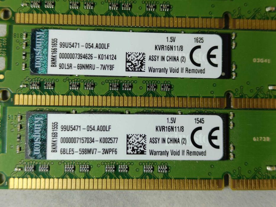 Оперативна память Kingston DDR3 8GB - 1600MHz - низькопрофільна
