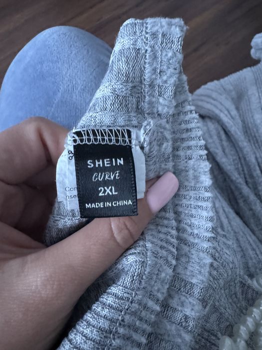 Sweter Shein 2xl xxl 48 50 52 szary plus size 2w1