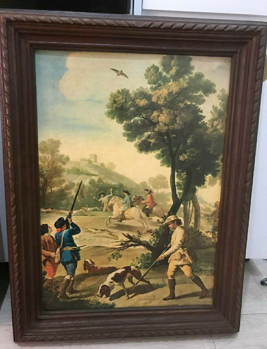 Reprodukcja obrazu F . J Goya  ,,Polowanie"