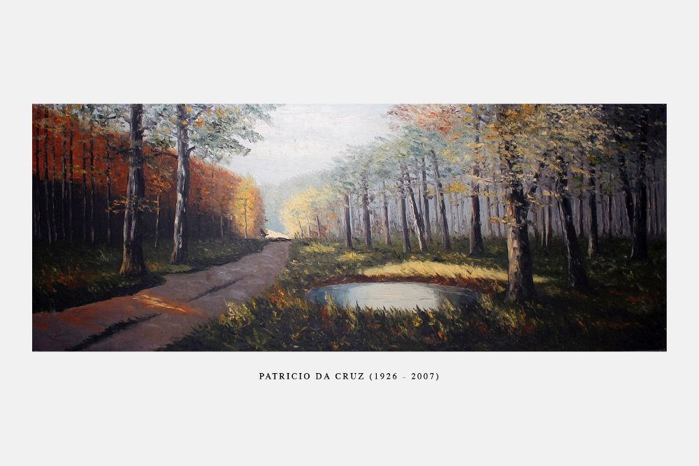 Grande Quadro / Tela a Oleo-240x95cm-Anos 70-Patricio da Cruz-Paisagem