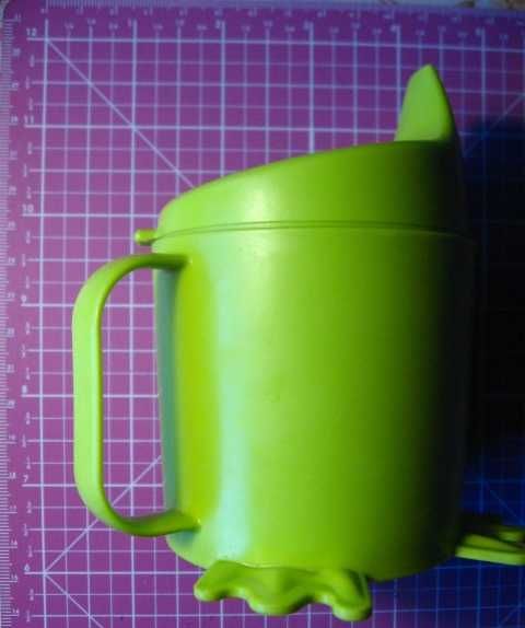 детям поильник кружка с крышкой и ручками, пластик зеленый, MATA ІКЕА