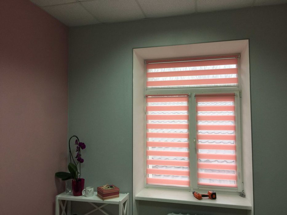 День -ночь , ролеты  , римская штора день-ночь ткань + тюль, жалюзі