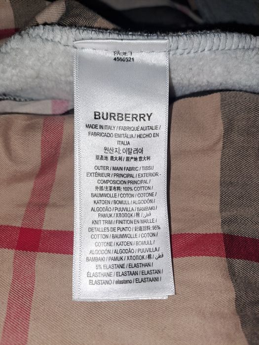 Szara bluza burberry