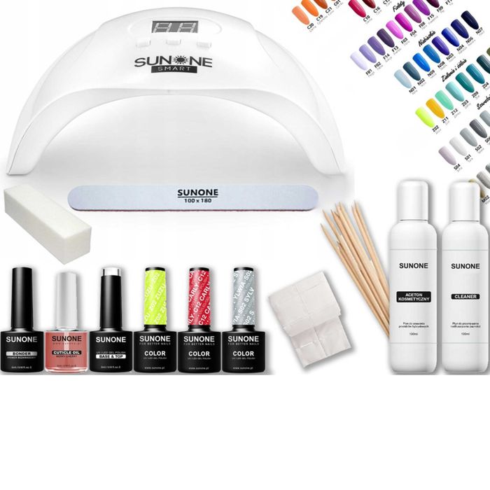 Duży Zestaw Do Manicure Do Hybryd Lampa LED + Gratisy! Wiele Kolorów