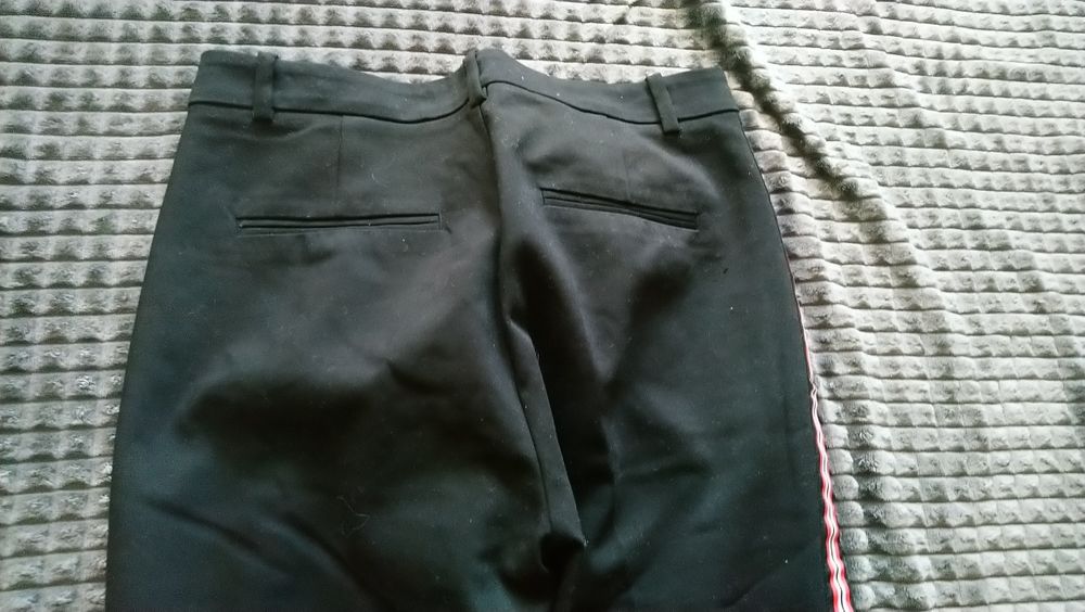 Cygaretki spodnie Zara 36 S czarne lampas