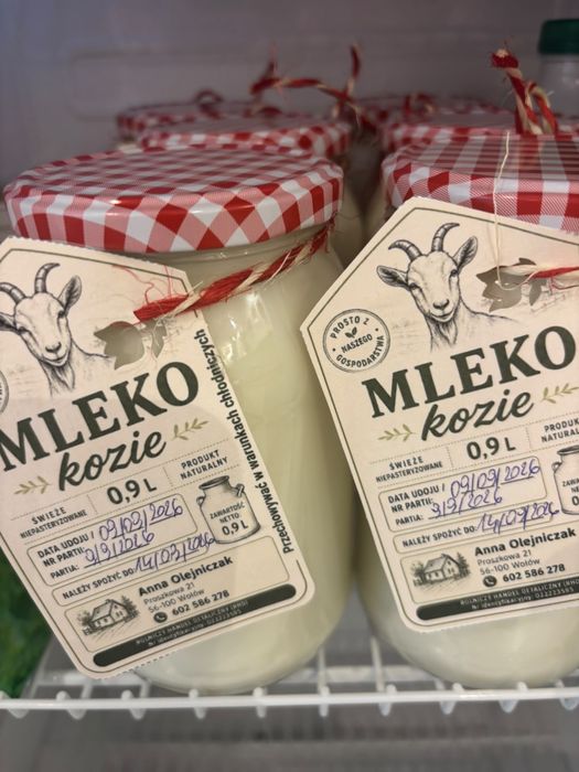 Mleko kozie sloik 0,9l