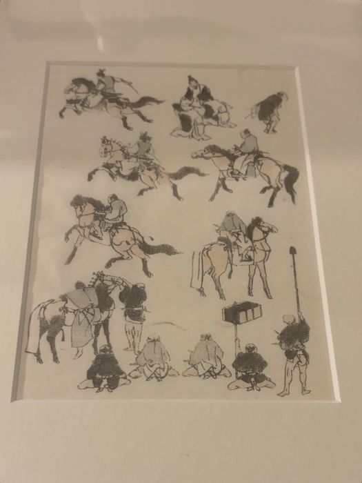 Arte, Xilogravura, autenticada, de Hokusai (Arte Japonesa)