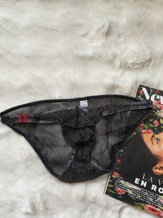 Slipy męskie siateczkowe z brokatem nowe