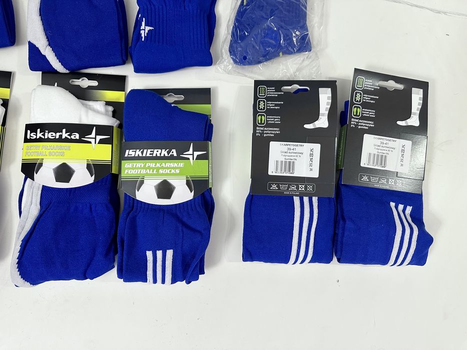 Getry skarpety piłkarskie nowe niebieskie 39-41