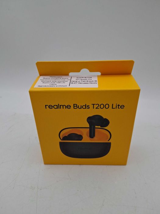 Dokanałowe słuchawki BT REALME Buds T200 Lite BT 5.4 IPX4 JAK NOWE!