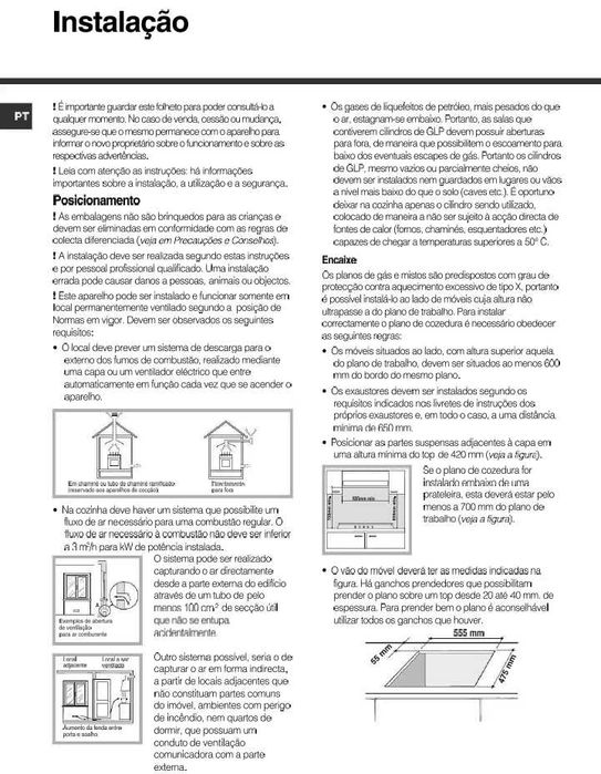 Placa Hotpoint Ariston Gás Natural PC 640 T X /HA 4 zonas