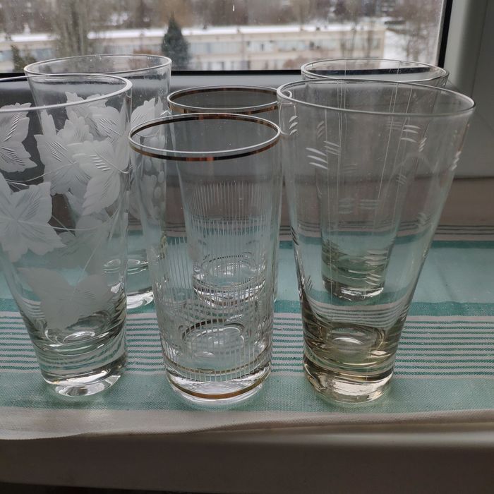 Рюмки, бокалы, стаканы периода СССР .