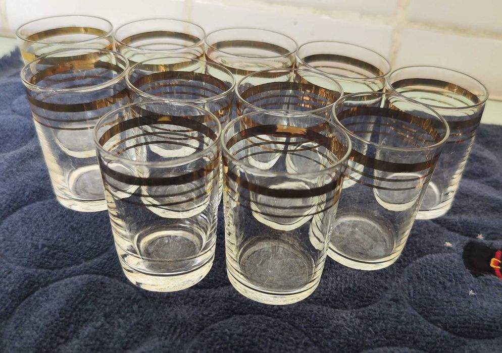 Стопки рюмки позолота тонкое стекло советские