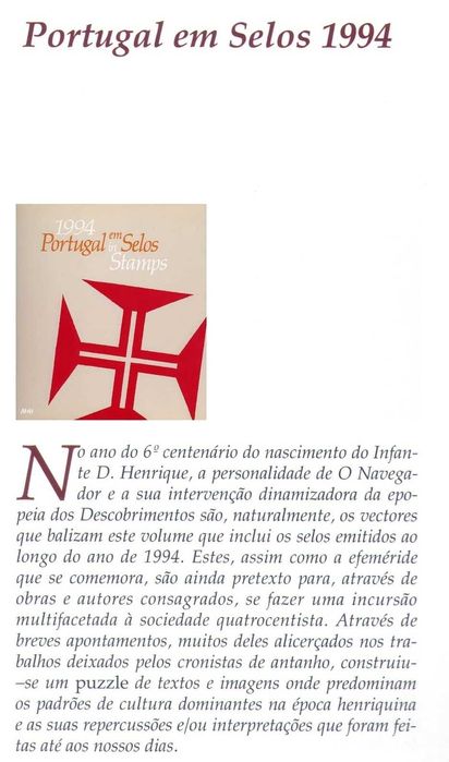 Filatelia Portugal em Selos anos 1988/89/90/92/94