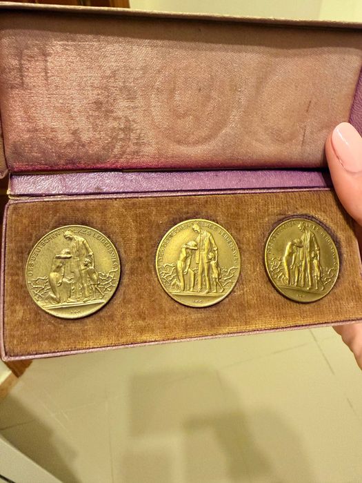 Conjunto 3 Medalhas Hiperinflação Alemã 1923