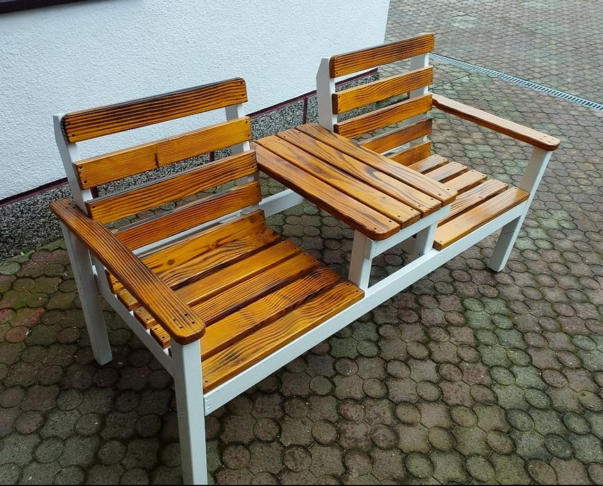 Ławka , Ławki ogrodowe ze stolikiem,  krzesła, meble ogrodowe, fotele