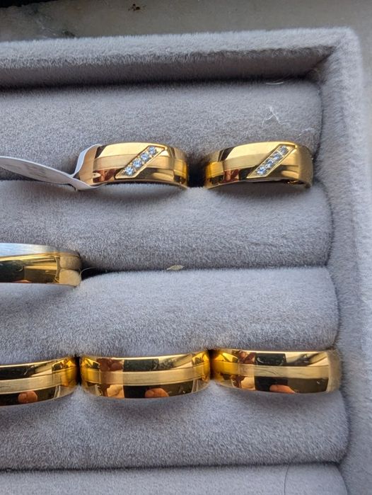 Alianças lindíssimas ouro lâminado 18k6mm