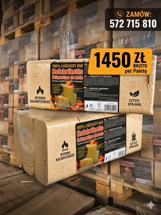 Brykiet RUF Liściasty brzoza grab buk jakość premium