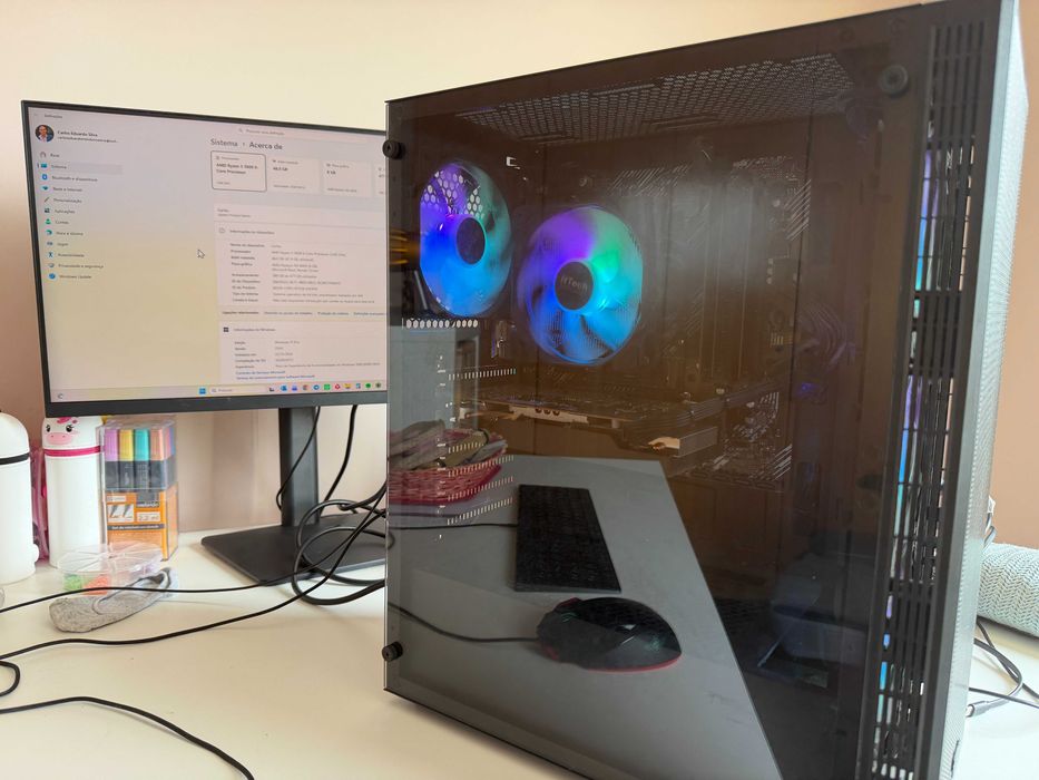 PC Gaming / Trabalho – AMD Ryzen 5 3600 | RX 6600 8GB | 48GB RAM | Windows 11 Pro