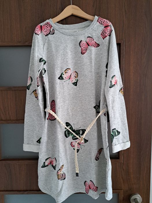Sukienka H&M dresowa z paskiem 134