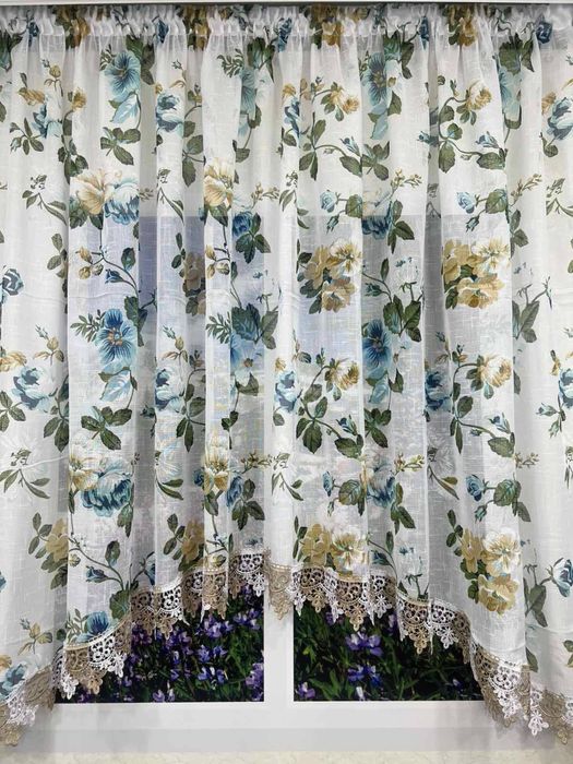 Готові арки тюлі пошиті тюль батист в кухню