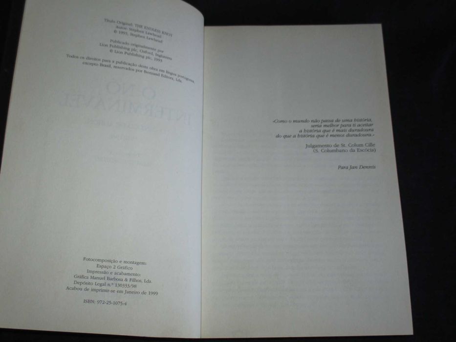 Livro O Cântico de Albion III O Nó Interminável