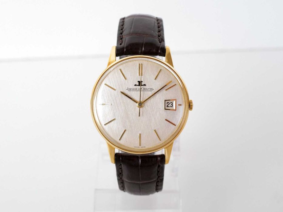 Jaeger LeCoultre Ultra-Thin White Linen Dial 18K Yellow Gold 34