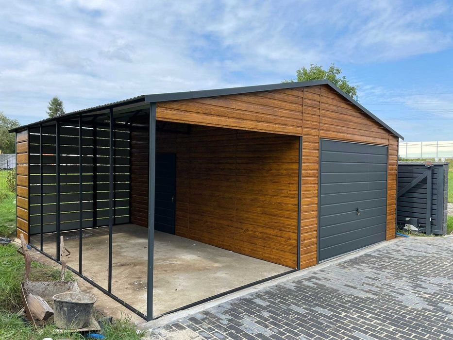 Garaż blaszany, WIATA. WZMOCNIONY PROFILAMI. Producent. Cała Polska