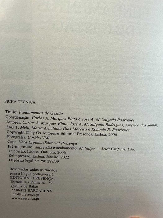 Fundamentos de Gestão - 8.ª Edição - Editorial Presença