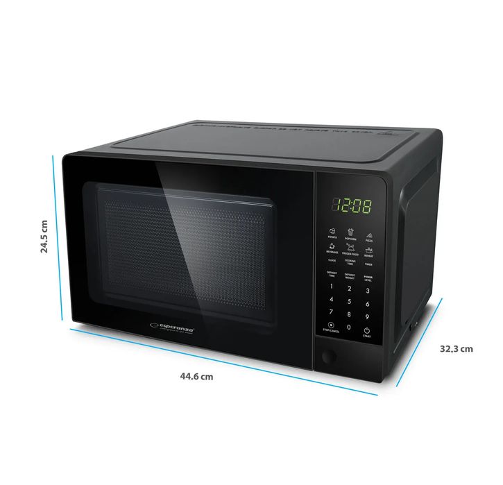 Kuchenka mikrofalowa mikrofalówka czarna Esperanza HORNEADO EKO009