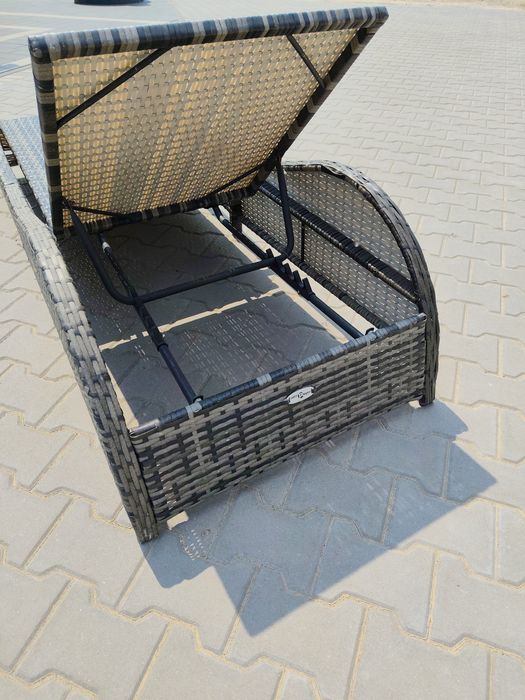 Leżak ogrodowy polirattan