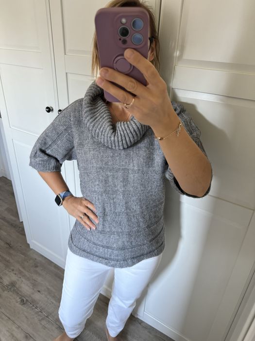 Sweter golf welna merino rozmiar s/m