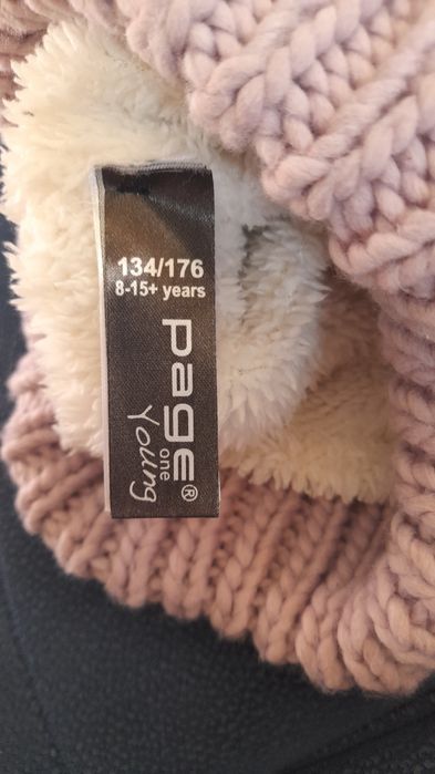 Czapki nauszniki 134 dziewczynka