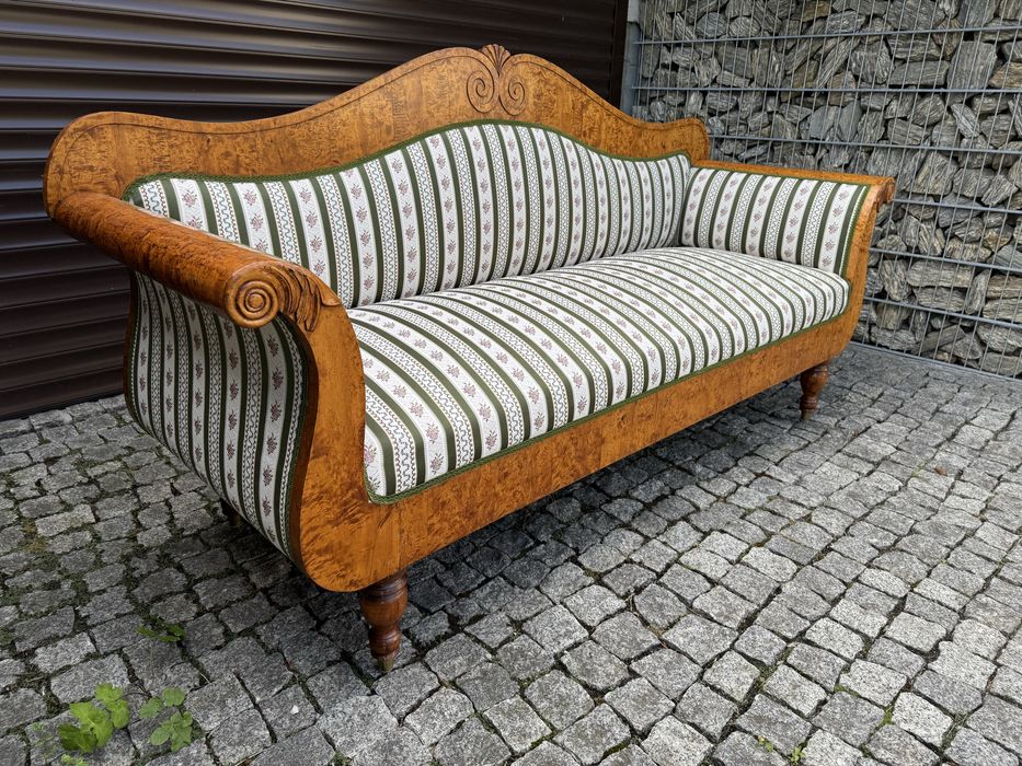 Sofa biedermeier empire ok 1880 r Ala ludwik kanapa brzoza wypoczynek