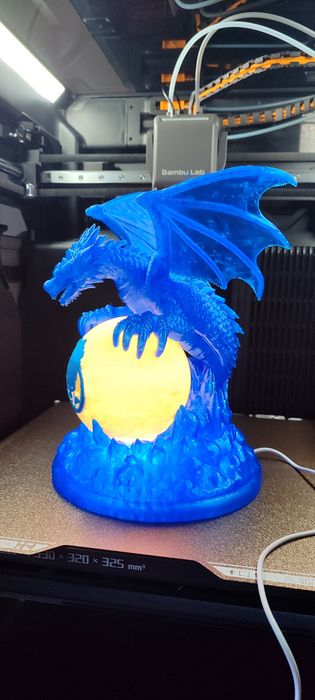 Luminária Dragão com emblema FCP