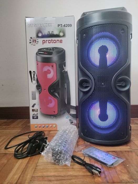 Coluna Rádio Bluetooth portátil com karakoe