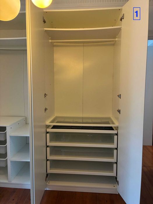 Roupeiros IKEA PAX 3x1m (ou individual)