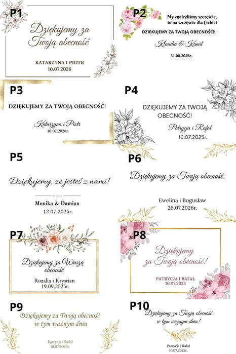 Podziękowanie dla gości breloczek kluczyk