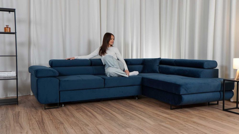 Narożnik Rio. Rogówka. Regulowane zagłówki. Sprężyny! Szybka dostawa!