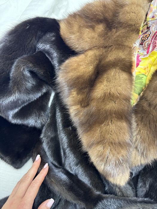 СРОЧНО Шуба халат норка соболь натуральная длинная